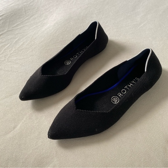 Rothy’s The Point In Black Size 8.5 - Picture 1 of 6